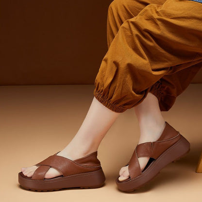 Retro Leather Soft Sole Sandals