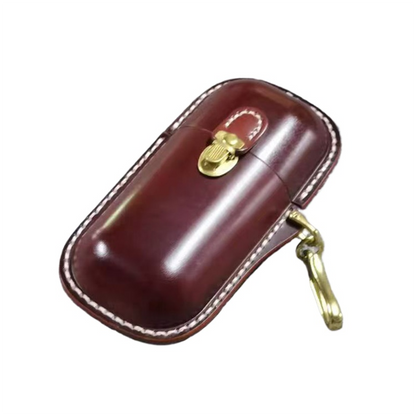 Vintage Sun Glasses Box With Hook Leather Eyewear Accessories Protect Case Portable Storage Glasses Holder