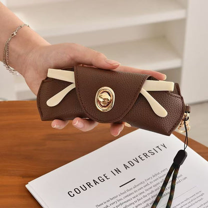 Unisex Portable Pressure-resistant Genuine Leather Prescription Glasses and Sunglasses Case