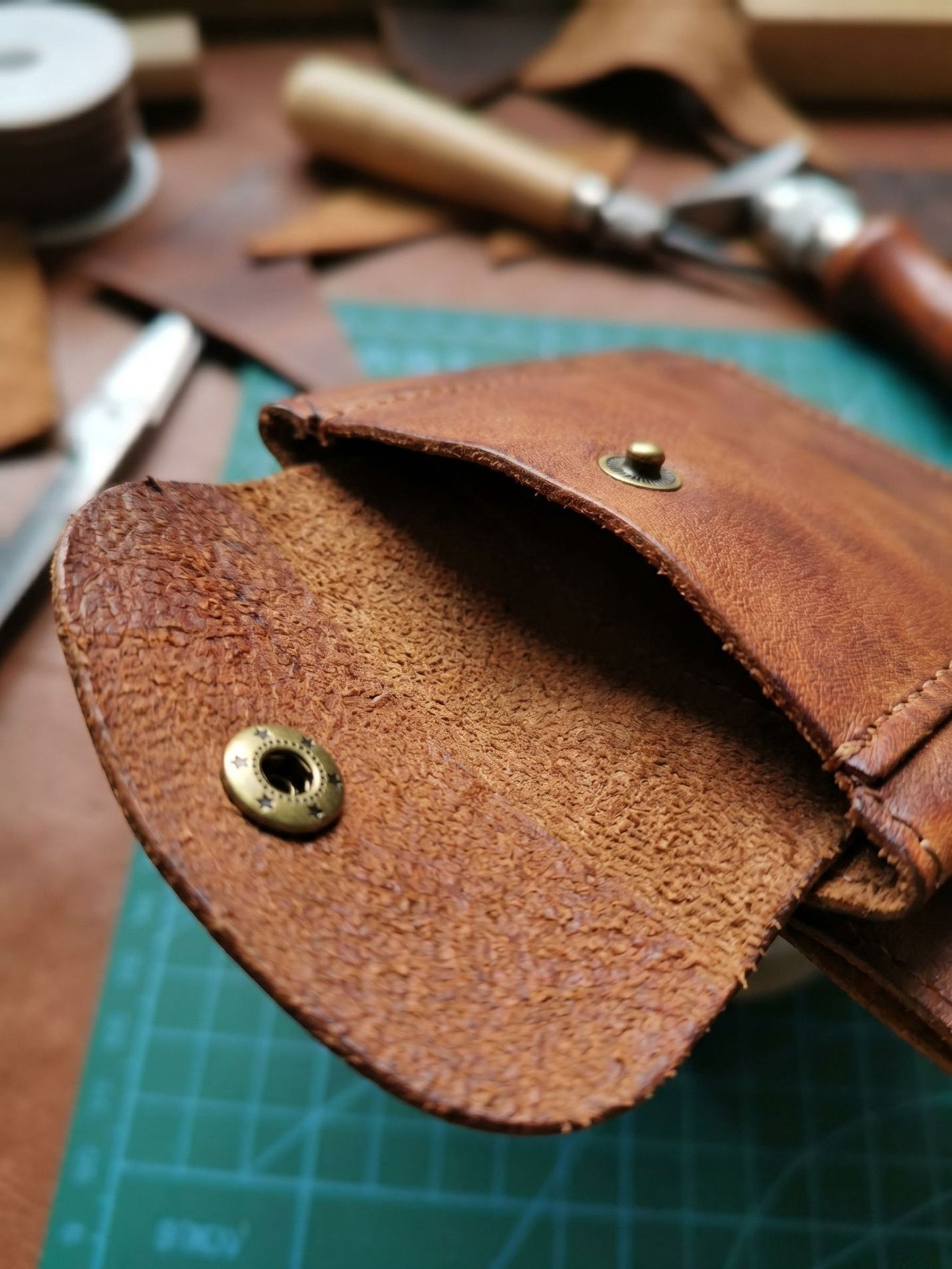 Retro Handmade Tanned Leather Wallet