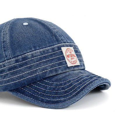 Retro Denim Flip Hat Beret Casual Cap Adjustable Hat