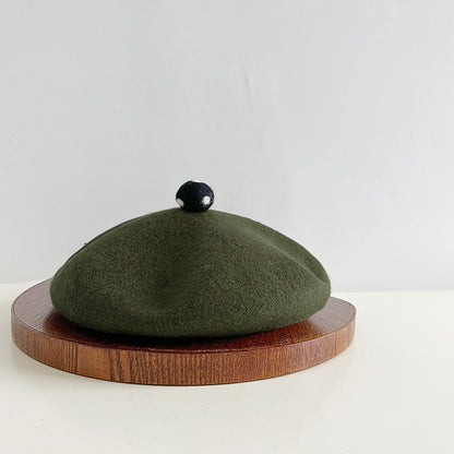 Retro Wool Beret Knitted Painter Hat
