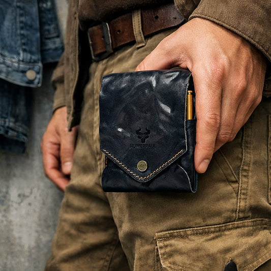 Retro Leather Multifunctional Compact Wallet