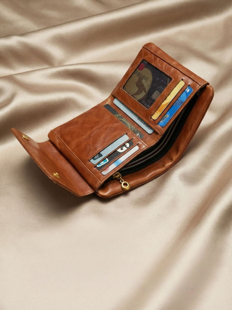Retro Leather Handmade Short Wallets