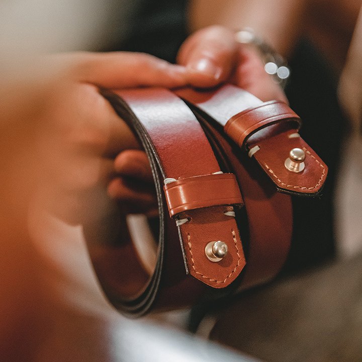 Retro Leather Aging Treatment Vintage Belt