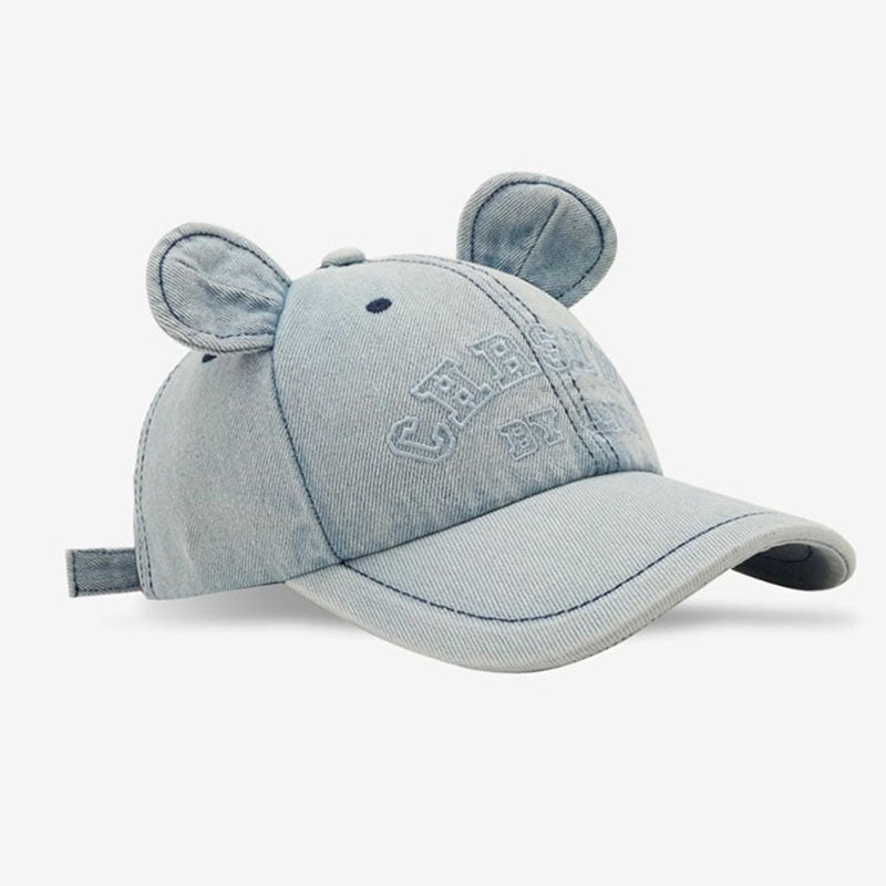 Denim Cute Little Bear Ear Baseball Cap