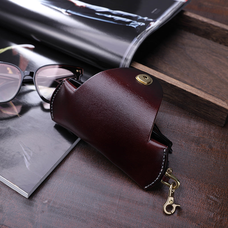 Retro Tanned Leather Glasses Case