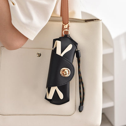 Unisex Portable Pressure-resistant Genuine Leather Prescription Glasses and Sunglasses Case