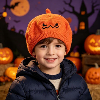 Retro Halloween Pumpkin Autumn Style Print Hat