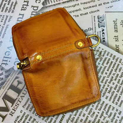 Vintage Leather Handmade Card Wallet