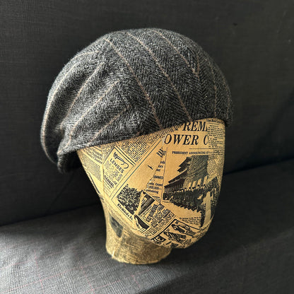 Retro Painter Beret Wool Striped Newsboy Hat