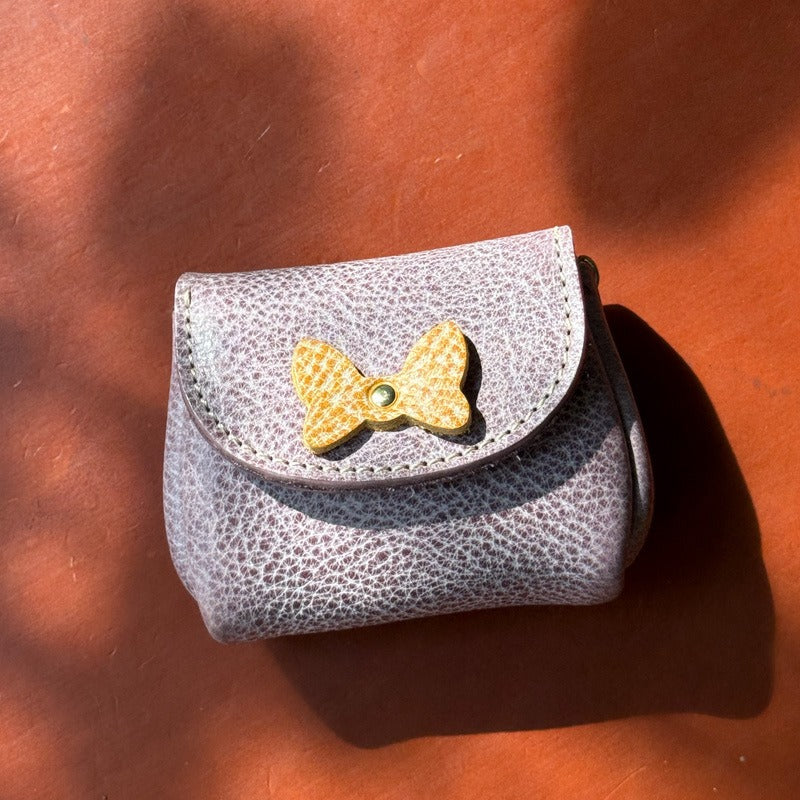 Retro Handmade Leather Coin Wallet Storage Bag