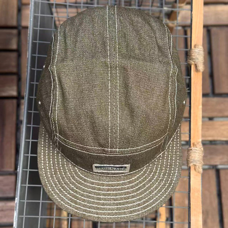 Retro Denim Flip Hat Beret Casual Cap Adjustable Hat