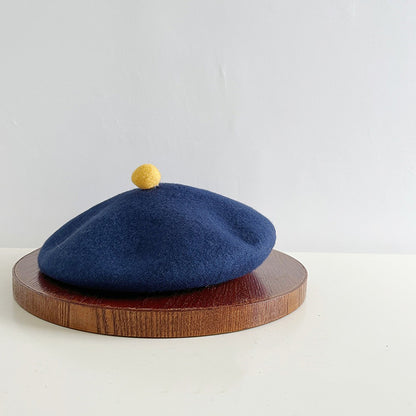 Retro Wool Beret Knitted Painter Hat