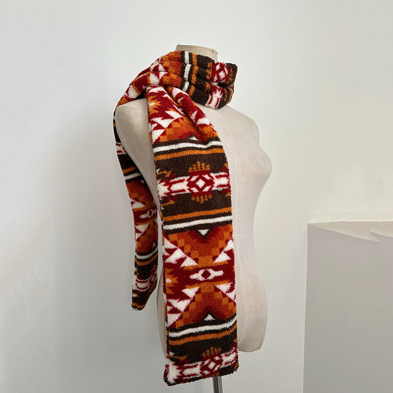 Ethnic Style Warm Polar Fleece Scarf