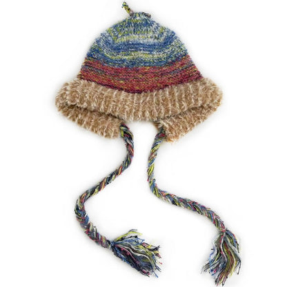 Retro Colorful Striped Knitted Hat