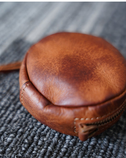 Retro Handmade Leather Coin Wallet