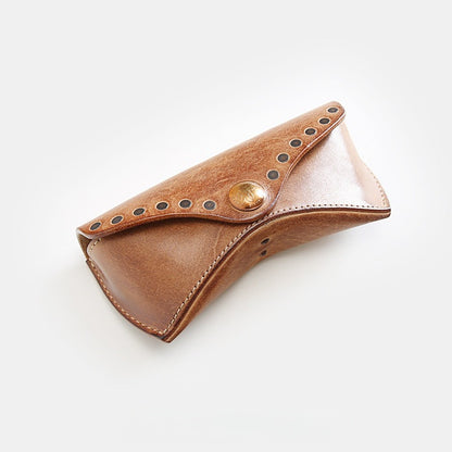 Retro Handmade Leather Glasses Case