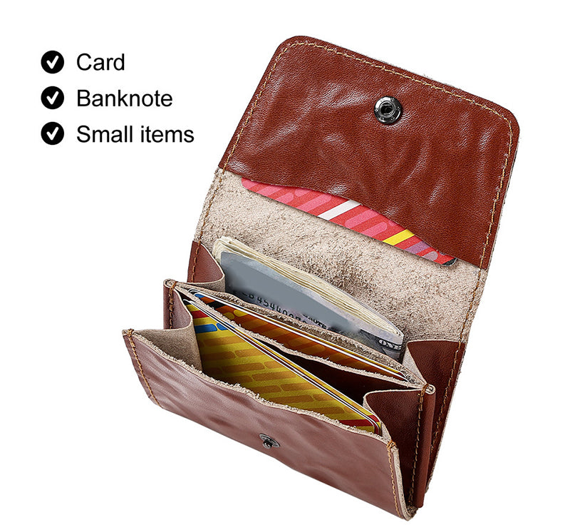 Vintage Leather Handmade Card Wallet