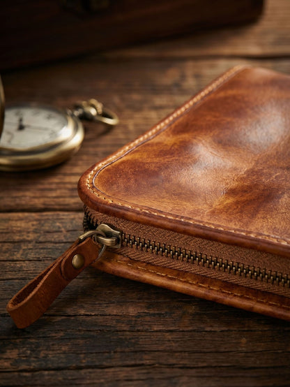 Retro Handmade Leather Wallet Multi-card Slots Wallet