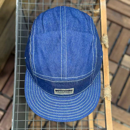 Retro Denim Flip Hat Beret Casual Cap Adjustable Hat
