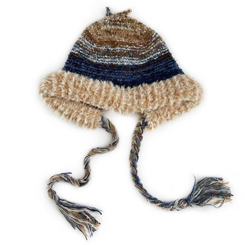 Retro Colorful Striped Knitted Hat