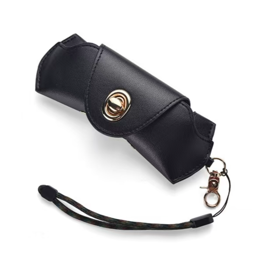 Unisex Portable Pressure-resistant Genuine Leather Prescription Glasses and Sunglasses Case