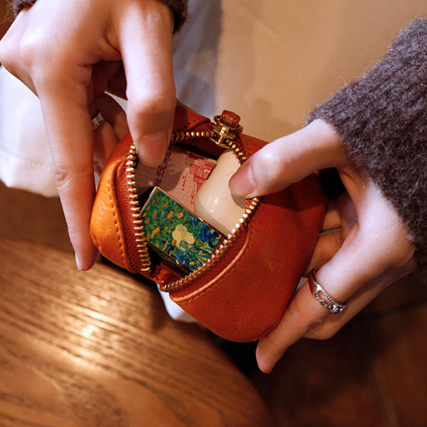 Retro Handmade Leather Storage Bag