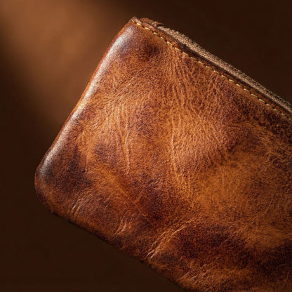 Vintage Leather Handmade Card Wallet