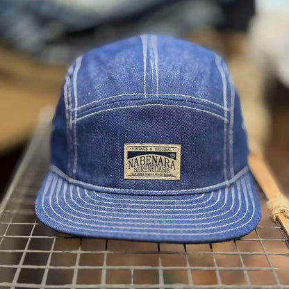 Retro Denim Flip Hat Beret Casual Cap Adjustable Hat