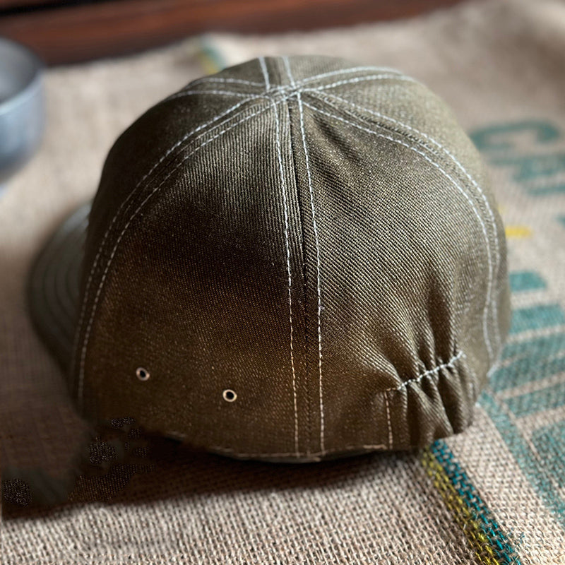 Retro Denim Flip Hat Beret Casual Cap Adjustable Hat