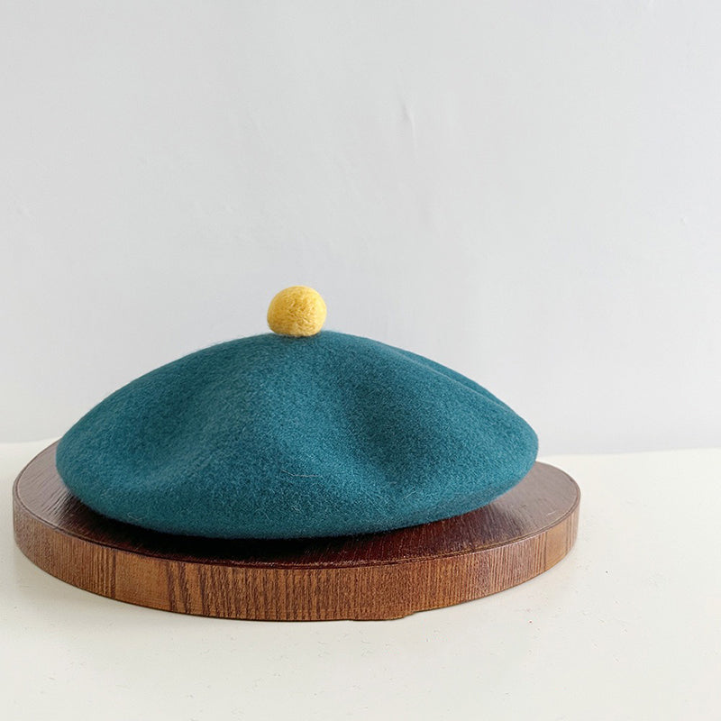 Retro Wool Beret Knitted Painter Hat