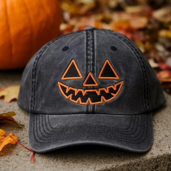 Retro Halloween Pumpkin Autumn Style Print Hat