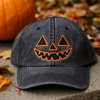 Retro Halloween Pumpkin Autumn Style Print Hat