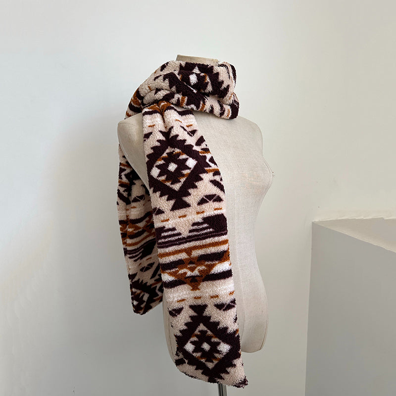 Ethnic Style Warm Polar Fleece Scarf