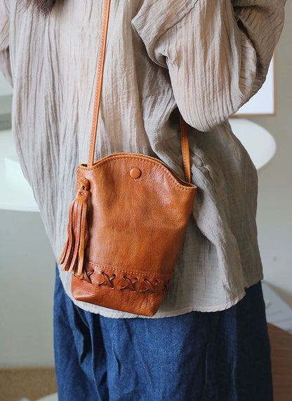 Retro Handmade Leather Crossbody Bag