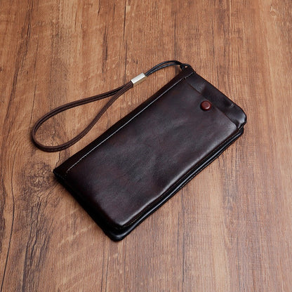 Vintage Handmade Genuine Leather Wallet Multi-card Slots Wallet