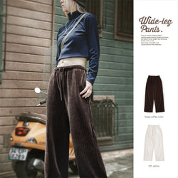 Women's Autumn American Vintage Straight Tube Drop Wide Leg Pants Slim Casual Pants