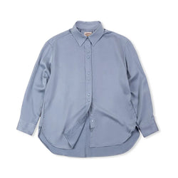 Women's French Casual Lapel Long Sleeve Shirts Loose   Button Down Elegant Cool Blouse Vintage Office Business Solid Tops