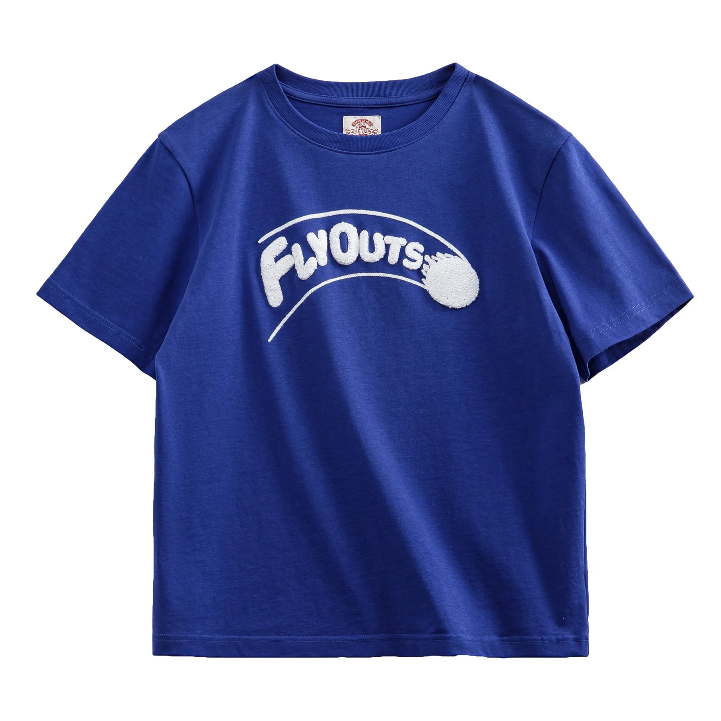 Women's Klein Blue Short Sleeve T-Shirt for Summer with Cotton Baseball Shirt and Ribbed Round Neck Loose Casual Tops