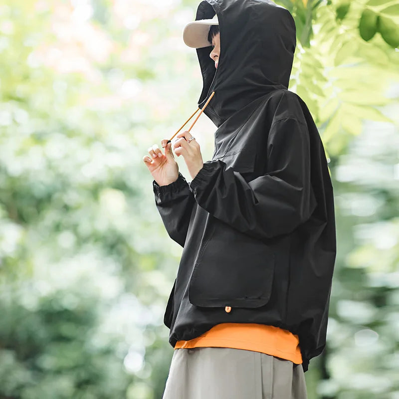 -Women's Multi-Pocket Hooded Jackets, Korean Fashion, Windproof Pullovers, Y2k Sports Outerwears, Casual, Outdoor, Autumn