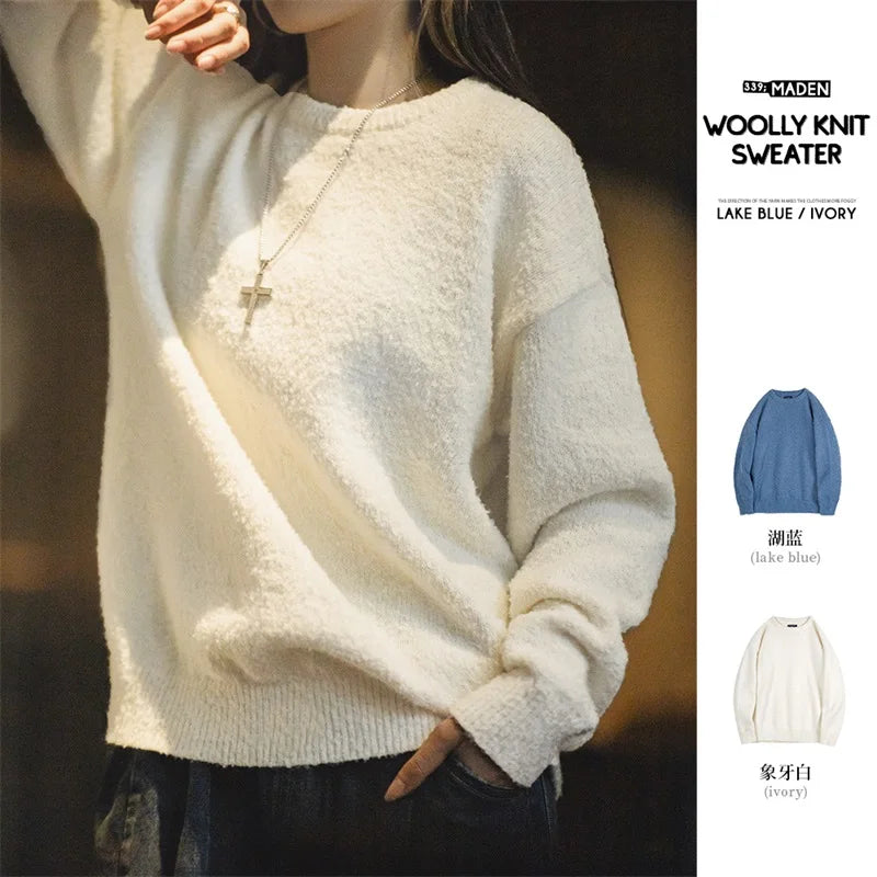 Women's Sweater High-end Minimalist Knit Sweater Autumn And Winter Long Sleeved Warm Pullover Top