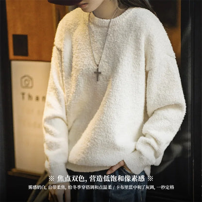 Women's Sweater High-end Minimalist Knit Sweater Autumn And Winter Long Sleeved Warm Pullover Top