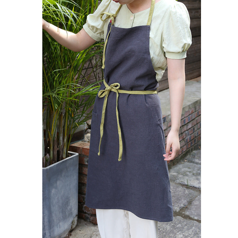 Vintage Cotton Linen Apron