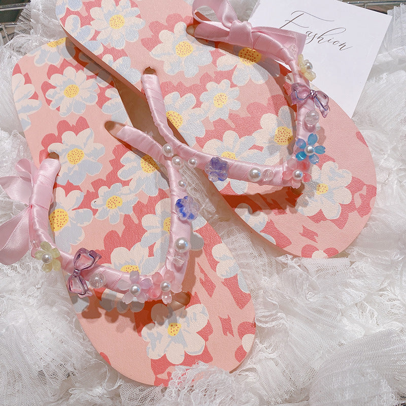 Sweet Flowers Summer Beach Slippers