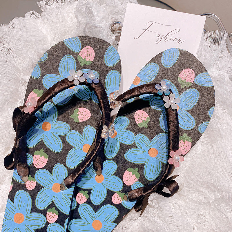 Sweet Flowers Summer Beach Slippers