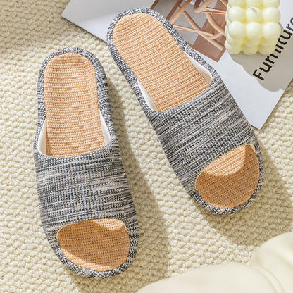 Linen Slippers Soft-soled Cotton Cloth Slippers