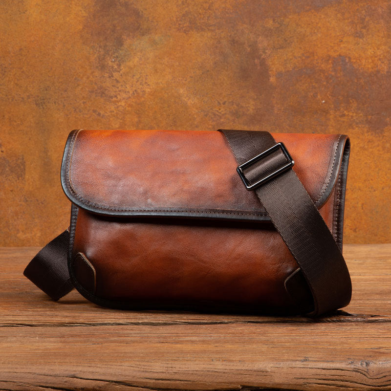 Retro Handmade Leather Crossbody Bag