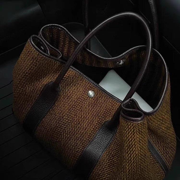 Retro Casual Herringbone All-match Handbag