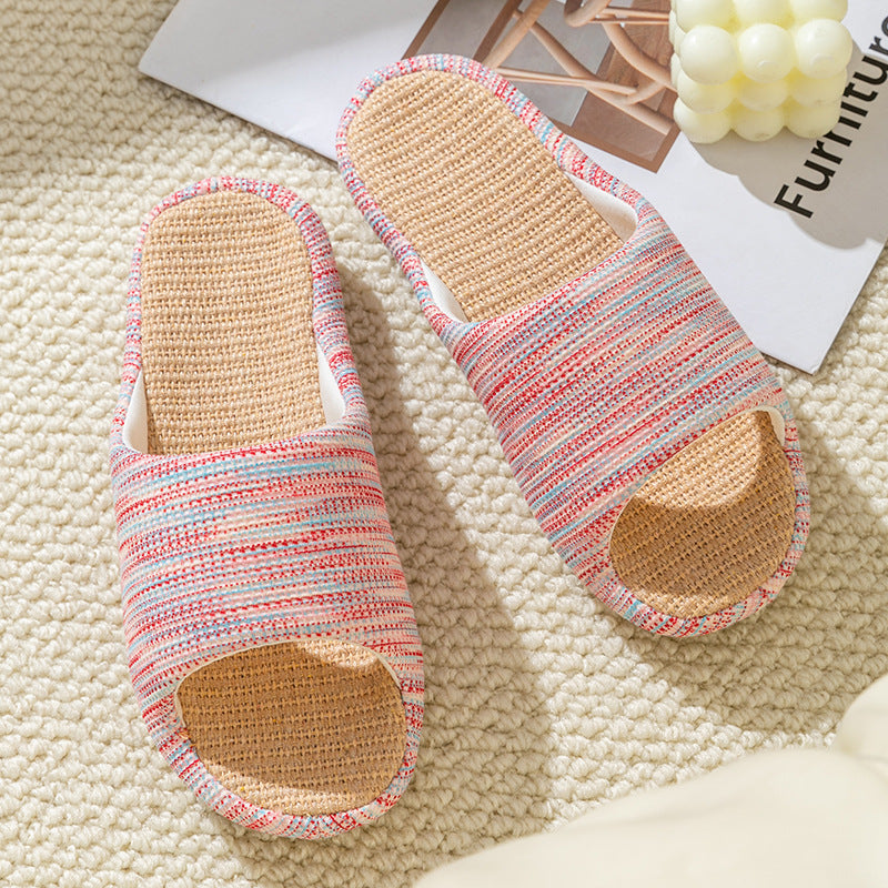 Linen Slippers Soft-soled Cotton Cloth Slippers